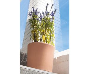 DEROMA-Vase Cilindrico clair en terre cuite D20 x H17