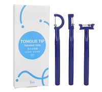 Deror 3 pièces outil d'exercice de pointe de langue latéralisation de pointe de langue levage ensemble d'entraînement musculaire oral pour les enfants et les adultes