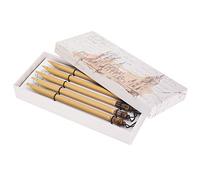 Deror 5pcs stylo à tremper, stylo de calligraphie en bambou naturel, stylo à trempette de calligraphie Manga pour artistes dessinateurs(Natural bamboo tip set)