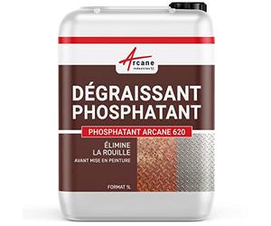 Dérouillant Phosphatant Métal - Antirouille à l'Acide Phosphorique - Dégraissant & Préparateur Avant Peinture - Acier, Galva, Zinc, Aluminium - 1 L - ARCANE INDUSTRIES