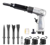 Dérouilleur professionnel à aiguilles à air,Détartreur à aiguilles à air comprimé,Dérouilleur décapeur pneumatique,4500U/min,19 aiguilles,Avec 4 ciseaux avec fixation rapide pour couper,dénuder
