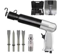 Dérouilleur professionnel à aiguilles à air,Détartreur à aiguilles à air comprimé,Dérouilleur décapeur pneumatique,3000U/min,avec 4 burins,support de changement rapide,pour couper,dénuder