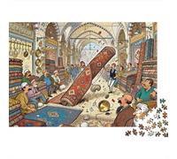 Déroulement du Tapis du Grand Bazar d'Istanbul Puzzle en Bois Imperméable Puzzles De 1000 Pièces pour Adultes Coloré De Décoration pour La Maison