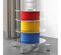 Dérouleur de câble en acier inoxydable robuste réglable pour électricien - Distributeur de câbles professionnel à essieux multiples - Durable - Pour grands enrouleurs de câbles