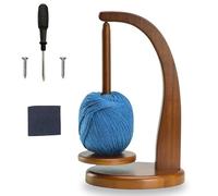 Dérouleur de Laine, Dévidoir de Laine Yarn Rotatif, Porte Pelote de Laine, Enrouleur Porte Bobine de Fil Magnétique, Enrouleur de Laine Bois, pour Crochet et Accessoires de Tricot (Couleur Rétro)