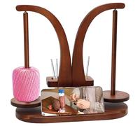 Dérouleur de Laine en Bois, Porte Fil pour Tricot, Support Magnétique Rotatif pour Pelote de Laine, Porte-bobine de Fil avec Seau de Rangement et Support Téléphone portable Pour Les Amateurs de Tricot