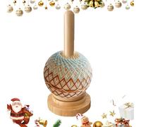 Dérouleur de Laine,Porte-Pelote de Laine Portable en Bois,Amovible Support Pelote de Laine,Distributeur de Fil de Bois avec Mécanisme Pivotant à Roulement à Billes,Évite Efficacement les Nœuds de Fil