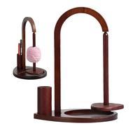 Dérouleur de laine - Support magnétique rotatif en bois - Support de bobine de fil - Support de fil à coudre avec accessoire de rangement pour accessoires de crochet, bigoudis de fil à crochet pour