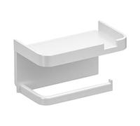 Dérouleur de papier toilette | Dérouleur de papier toilette adhésif | Distributeur de rangement pour salle de bain, support pour essuie-tout avec tablette pour téléphone, essuie-tout, bouteilles d'ass