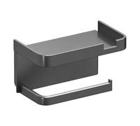 Dérouleur de papier toilette | Dérouleur de papier toilette adhésif | Distributeur de rangement pour salle de bain, support pour essuie-tout avec tablette pour téléphone, essuie-tout, bouteilles d'ass