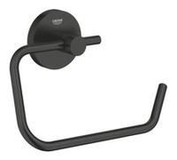 Dérouleur de papier toilette mural en métal noir mat, Grohe Quickfix