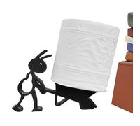 Dérouleur de Papier Toilette Noir - Distributeur de Serviettes en Forme de et Mat, Porte-Papier Toilette, pour Cuisine, Camping-Car, Camping, Maison, Usage Quotidien, Voyage