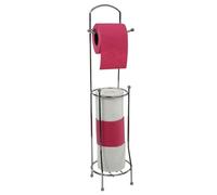 Dérouleur de papier toilettes avec réservoir - Accessoire de rangement WC