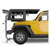 Dérouleur de toit rigide pour Jeep Wranglers : 2007 à aujourd'hui JK/JKU/JL/JLU + CJ, 2 et 4 portes + Jeep levées. Assemblage rapide et facile. Système une personne. Démonté/installation de toit
