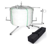 Dérouleur de tuyau réglable pour tuyau de chauffage au sol 600 m | Hauteur 75-100 cm | Max. 200 kg | Enrouleur pour câble PEX PERT avec sac, 3 bras