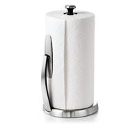 OXO Good Grips Dérouleur d'essuie-Tout SimplyTear, Support à essuie-Tout en INOX, Gris