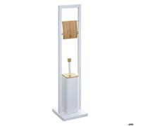 Paris Prix Brosse WC et dérouleur Natureo Blanc métal et bambou