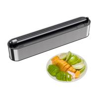 Derouleur film alimentaire- Aspect inox，Distributeur papier aluminium et film，Distributeur film alimentaire et -rouleaux 31 cm Compatibles, （couleur inox）