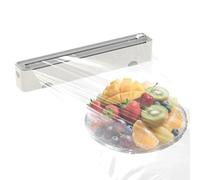Derouleur Film Alimentaire, Distributeur Film Alimentaire Magnétique, Distributeur Papier Aluminium et Film Pratique, Cling film Dispenser and Cutter, Boîte de Coupe film alimentaire pour Cuisine