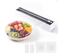 Derouleur Film Alimentaire, Distributeur Film Alimentaire Polyvalent Sans Percage, Distributeur Papier Aluminium Pratique Gain dDerouleur Film Alimee Place, Coupe en Douceur, Facile à Nettoyer, Blanc