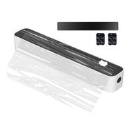 Derouleur Film Alimentaire Magnétique, Distributeur Papier Aluminium avec Coupeur De Films, Distributeur De Bouclage Rechargeable, 2 en 1 Magnetic Clingfilm avec Film Cling, Rangement Pratique