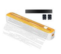 Derouleur Film Alimentaire Magnétique, Distributeur Papier Aluminium avec Coupeur De Films, Distributeur De Bouclage Rechargeable, 2 en 1 Magnetic Clingfilm avec Film Cling, Rangement Pratique