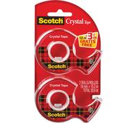 Scotch Dévidoir À Main Crystal, Transparent, Pack Économique