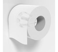 Dérouleur papier toilette plastique sans couvercle, blanc, hidden