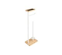 Douceur d'Intérieur – Dérouleur papier WC – Filano 65 cm – Bambou – Blanc & Naturel