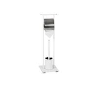 HAKU Ensemble WC chromé, Blanc, métal - Dim.: L 20 cm x H 69 cm x P 20 cm, Style: Modern