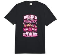 Derrière Chaque Combattant est Un Papa Design de Sensibilisation au Cancer du Sein Comfort Colors Adult Heavyweight T-Shirt