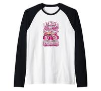 Derrière Chaque Combattant est Un Papa Design de Sensibilisation au Cancer du Sein Manche Raglan