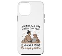 Derrière Chaque Fille WFH est Un Chat connaissant Les Secrets Coque pour iPhone 12 Mini
