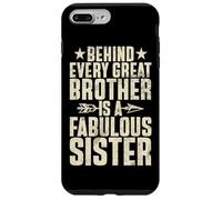 Derrière Chaque Grand frère est Une sœur Fabuleuse frère et sœur Coque pour iPhone 7 Plus/8 Plus