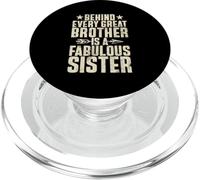 Derrière Chaque Grand frère est Une sœur Fabuleuse frère et sœur PopSockets PopGrip pour MagSafe