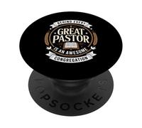 Derrière chaque grand pasteur se trouve une congrégation géniale Jésus PopSockets PopGrip Adhésif