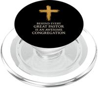 Derrière chaque grand pasteur se trouve une congrégation géniale Jésus PopSockets PopGrip pour MagSafe