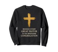 Derrière chaque grand pasteur se trouve une congrégation géniale Jésus Sweatshirt