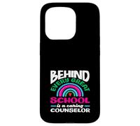 Derrière Chaque Grande école se Trouve Un conseiller Scolaire attentionné Coque pour iPhone 15 Pro