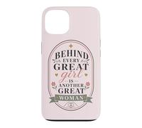 Derrière Chaque Grande Fille Forte Citation Coque pour iPhone 13