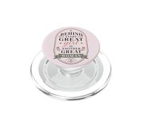Derrière Chaque Grande Fille Forte Citation PopSockets PopGrip pour MagSafe