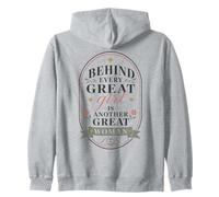 Derrière Chaque Grande Fille Forte Citation Sweat à Capuche