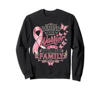 Derrière Chaque Guerrier Citation jumelage Famille Cancer du Sein Sweatshirt