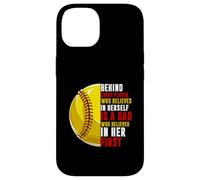 Derrière chaque joueur se trouve papa qui croyait en sa balle molle Coque pour iPhone 14