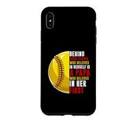 Derrière Chaque Joueur se Trouve Papa Qui croyait en sa Balle Molle Coque pour iPhone XS Max