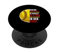 Derrière chaque joueur se trouve papa qui croyait en sa balle molle PopSockets PopGrip Adhésif