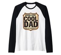 Derrière Chaque Papa Cool est Une fête des pères Encore Plus Cool Manche Raglan