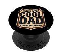 Derrière Chaque Papa Cool est Une fête des pères Encore Plus Cool PopSockets PopGrip Adhésif