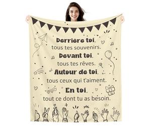 Derrière toi tous tes souvenirs Devant toi tous tes rêves Autour de toi tous ceux qui t’aiment Couverture pour Femme Homme Fille Garçon Anniversaire Remise des diplômes Cadeau de Noël (Derrière toi)