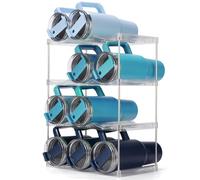 Dersyer Organisateur de bouteilles d'eau empilable pour gobelet Stanley de 1,2 l, porte-bouteille d'eau pour grande tasse, organisateur de gobelets pour armoire, étagère de rangement de bouteilles